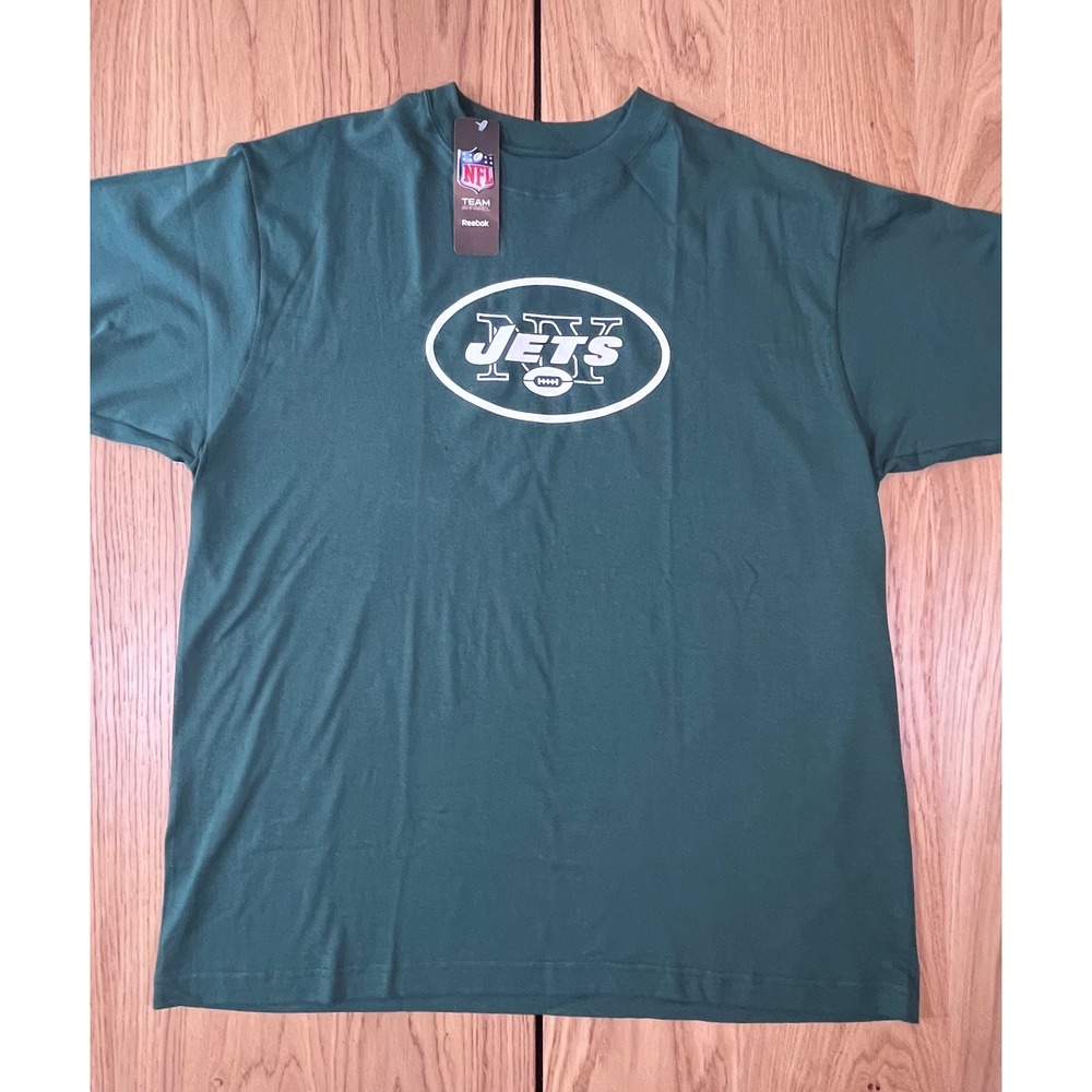 Reebok New York Jets NFL T-Shirt Mens Large Green Sporty Gorpcore R200A